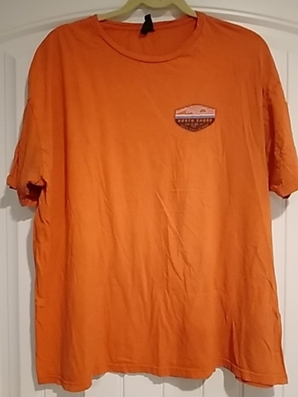 Gildan Orange Short Sleeve Tee with Small Chest Patch